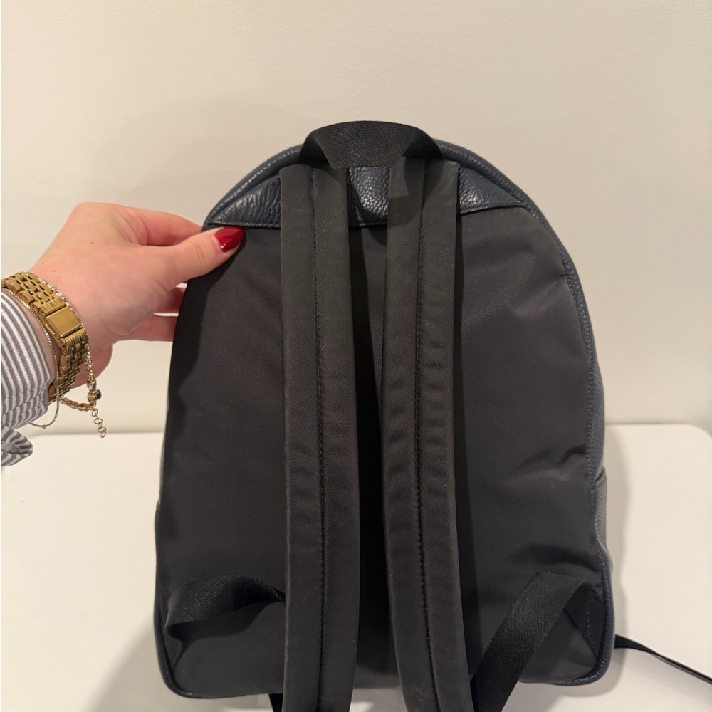 Coach Charlie Navy Leather Backpack - Picture 5 of 8